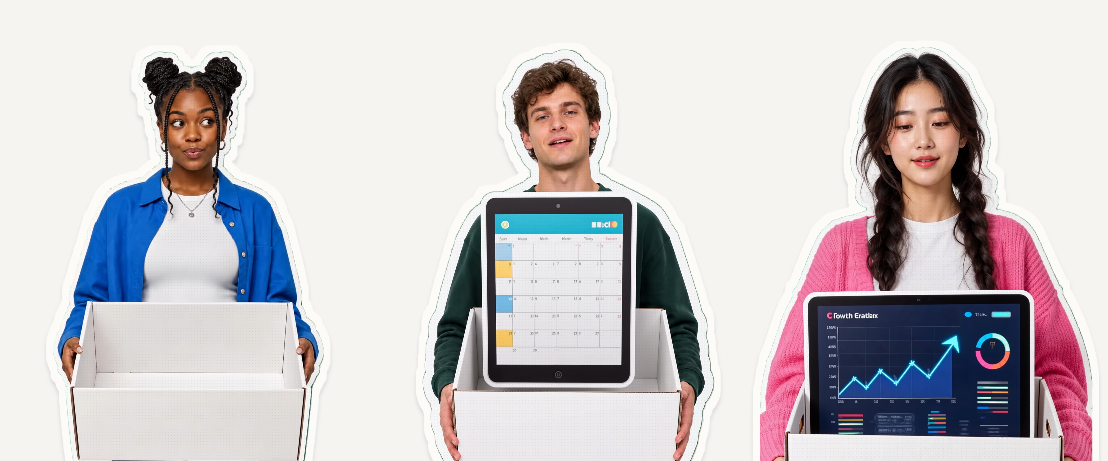 Piko Reels creators with empty white boxes